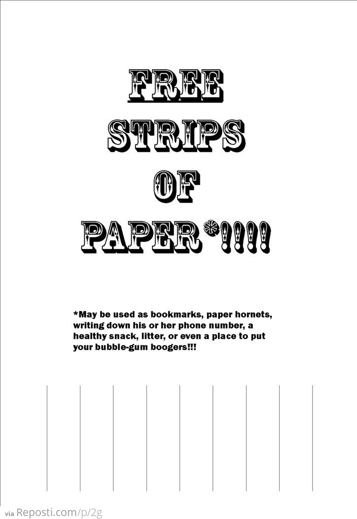 Free Strips of Paper!