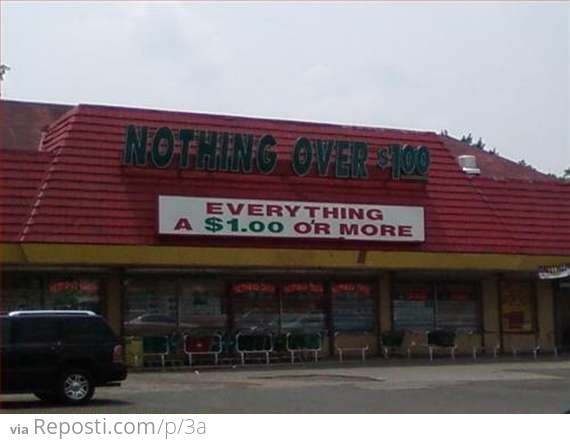 Nothing OVer $1.00