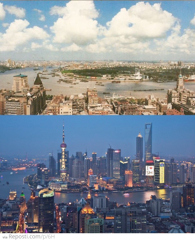 Shanghai 1990 vs 2010