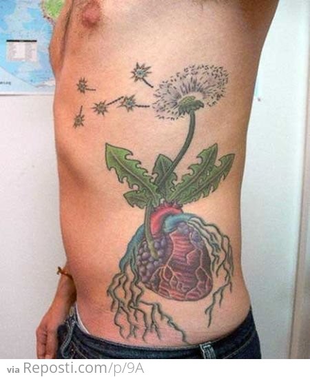 Heart Weed Tattoo