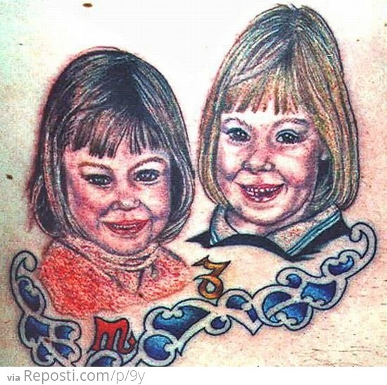 Creepy Kids Tattoo