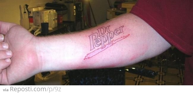 Dr. Pepper Tattoo