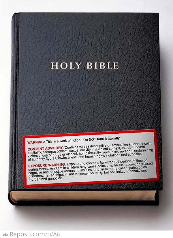 Holy Bible Warning