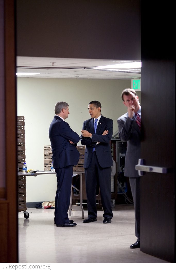 President Barack Obama And Stephen Harper