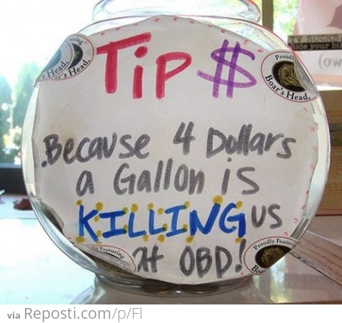 Clever Tipping Jar