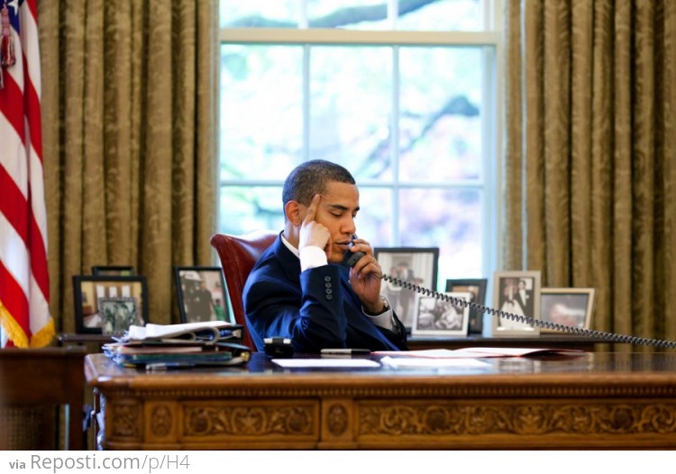 Obama On The Phone
