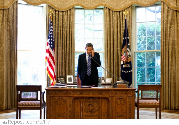 Obama On The Phone