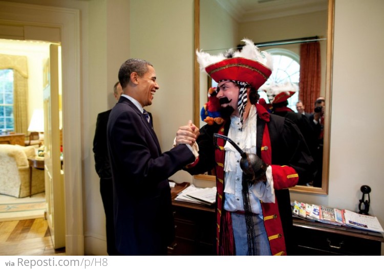 Obama Talking To A Pirate