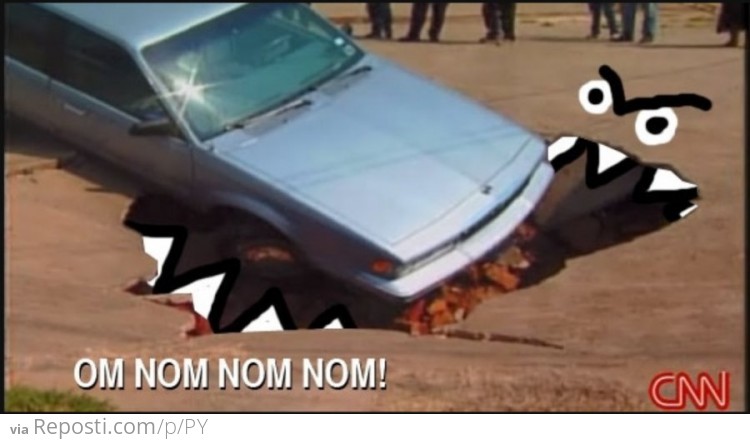 Om Nom Nom Nom Eats A Car