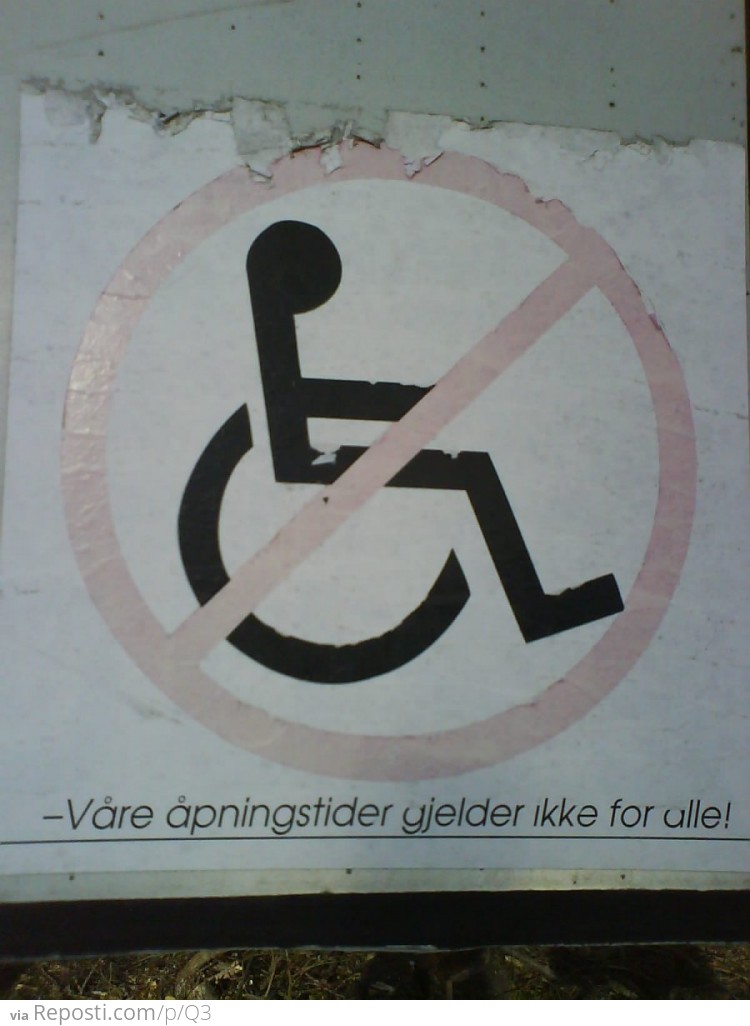 No Wheelchairs Allowed
