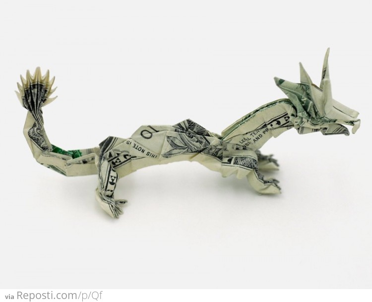 One Dollar Bill Dragon