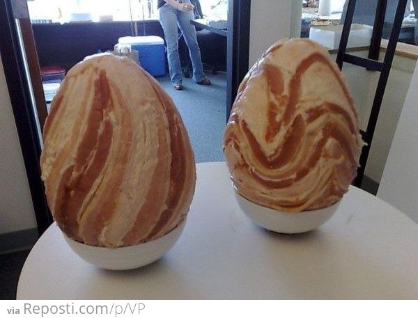 Bacon Shaped Like Eggs