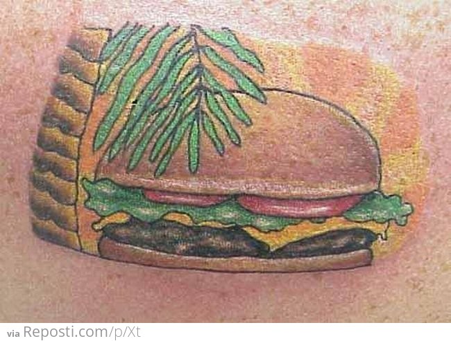 Hamburger Tattoo