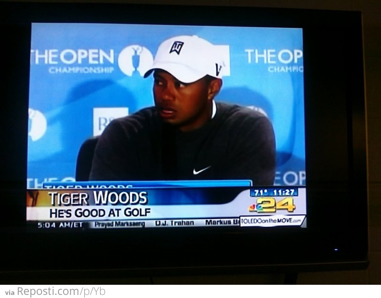 Tiger Woods Caption