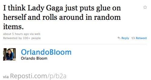 Orlando Bloom On Lady Gaga