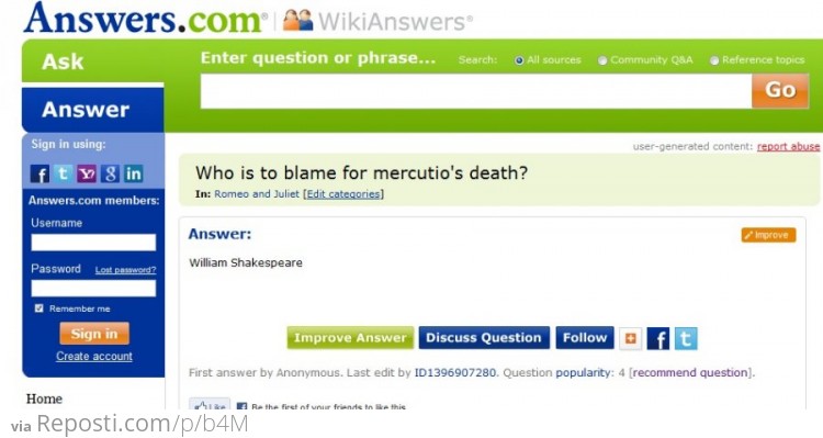Who Killed Mercutio