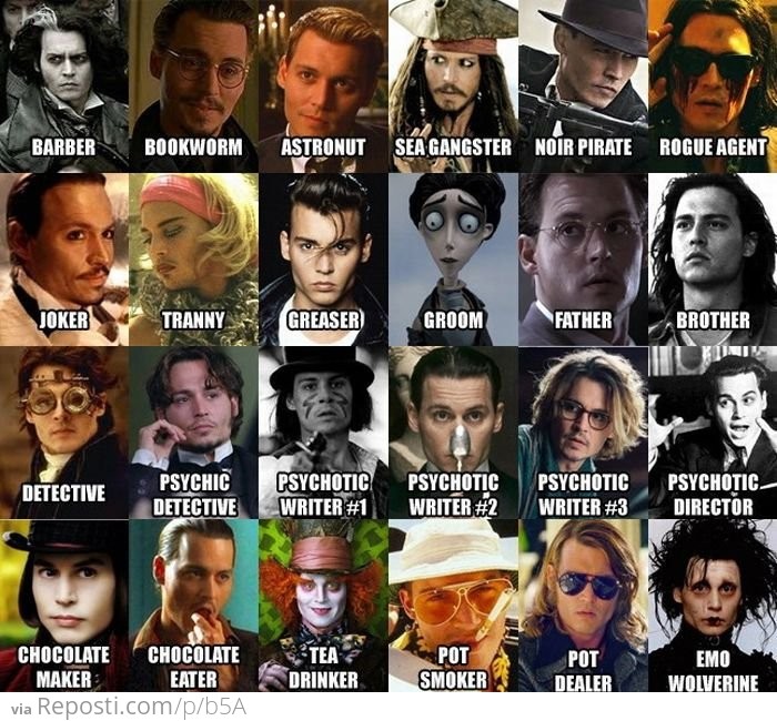 The Many Faces Of Johnny Depp