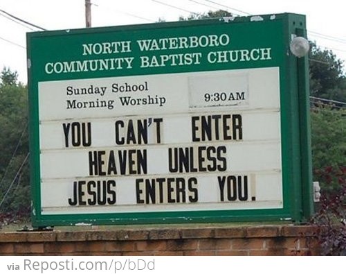 You Can't Enter Heaven