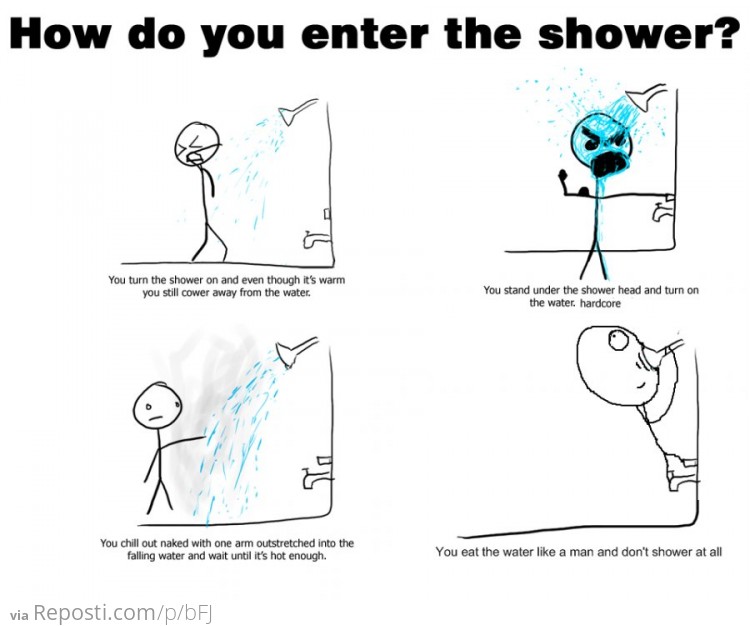 Entering The Shower