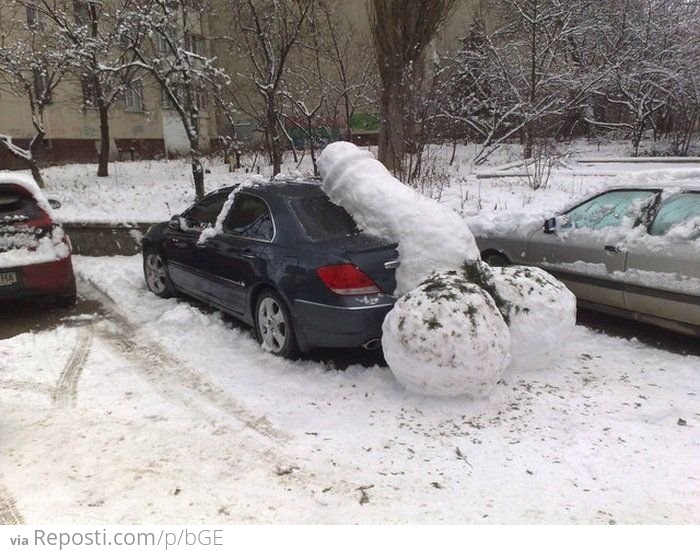 Childish Snow Sculpture