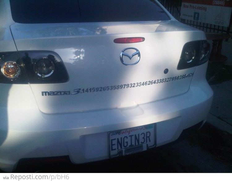 Mazda 3.1415926535...