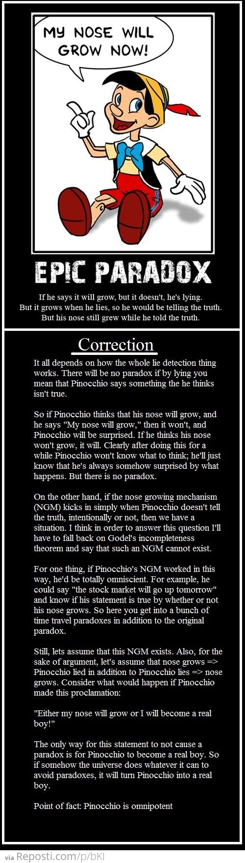 Pinocchio Paradox