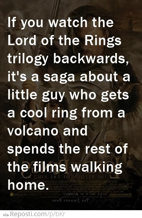 Lord of the Rings Backwards