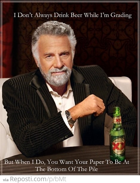 I Don't Always Drink While Grading