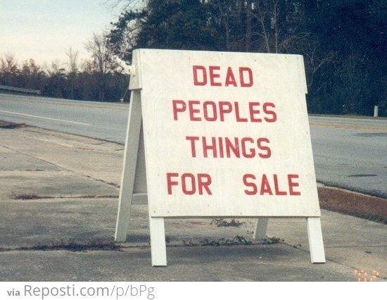 Dead Peoples Things For Sale