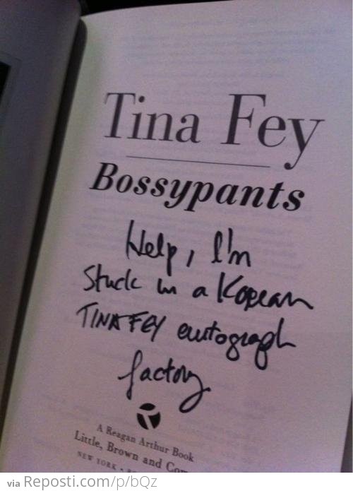 Tina Fey Autograph