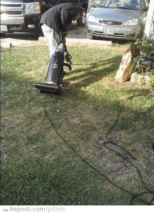 Just Vacuuming The Lawn...
