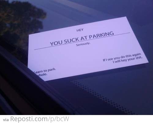 You Suck At Parking Card