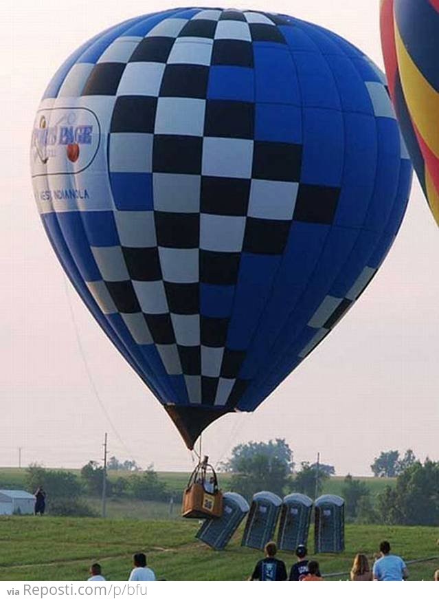 Hot Air Balloon Hits Porta Potty