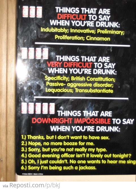 Drunk Sign