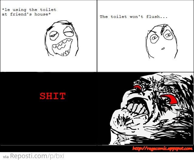 Friend's toilet rage