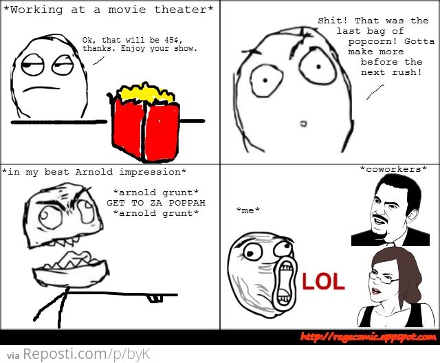 Making popcorn rage