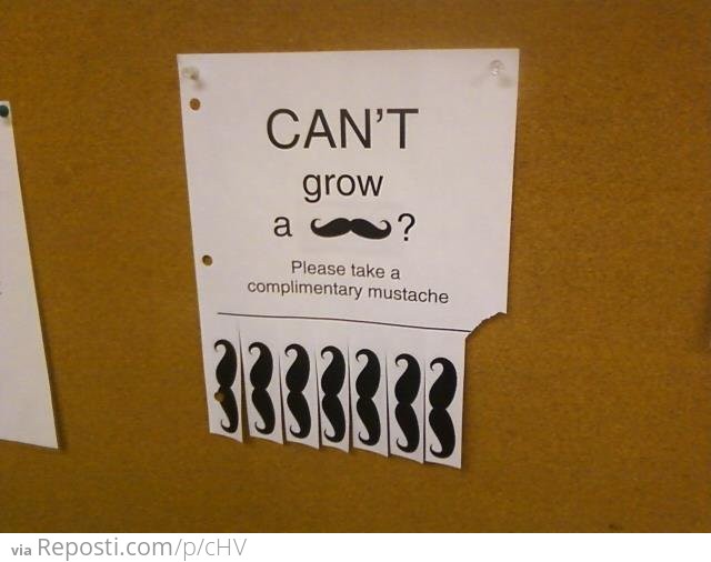 Can't Grow A Moustache?