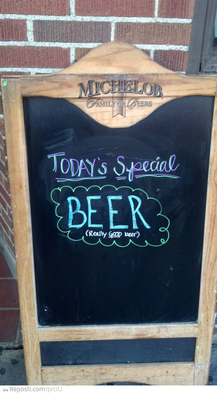 Today's Special - Beer