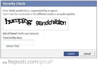 Facebook Captcha Fail
