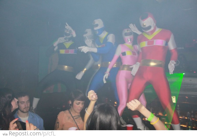 Power Rangers at the Club