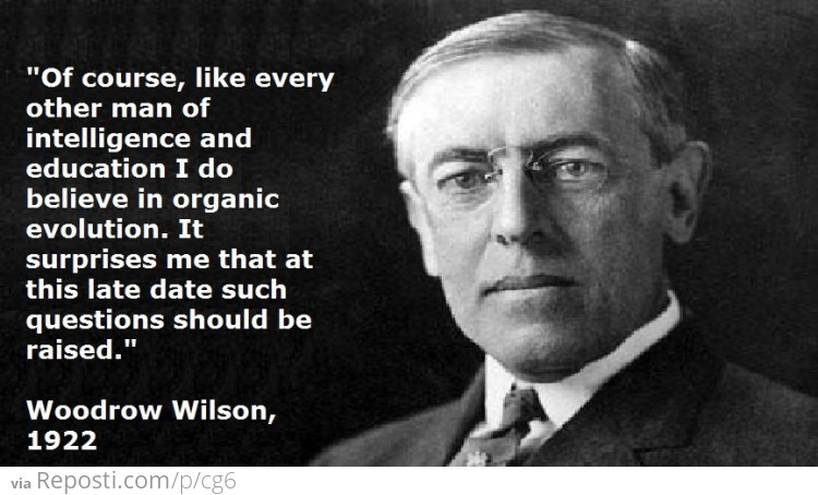 Woodrow Wilson On Evolution