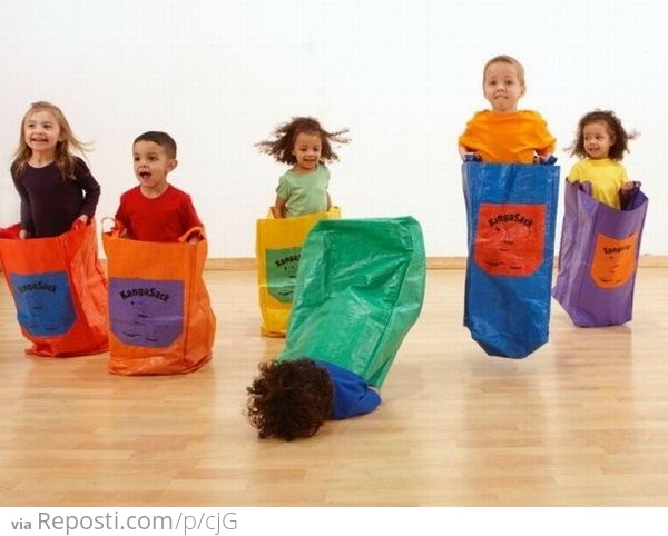 5 out of 6 kids enjoy sack races.
