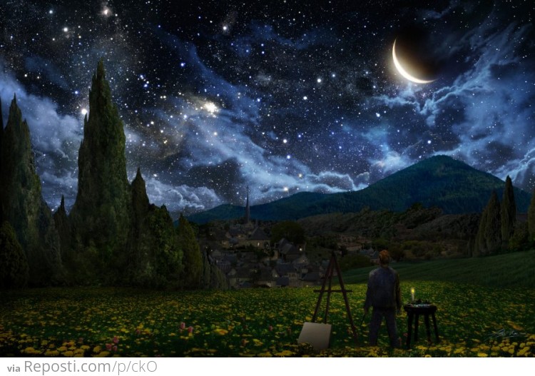 Painting A Starry Night