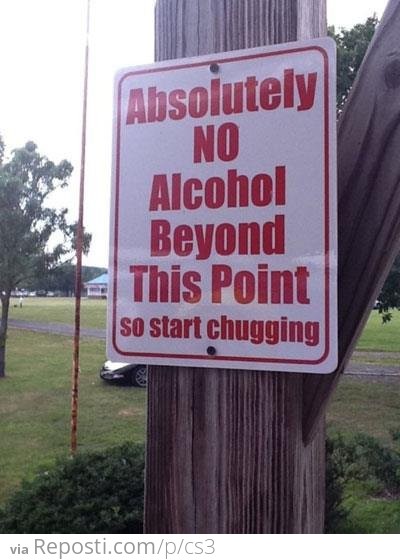 No Alcohol Beyond This Point