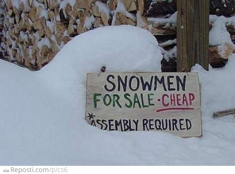 Snowmen For Sale