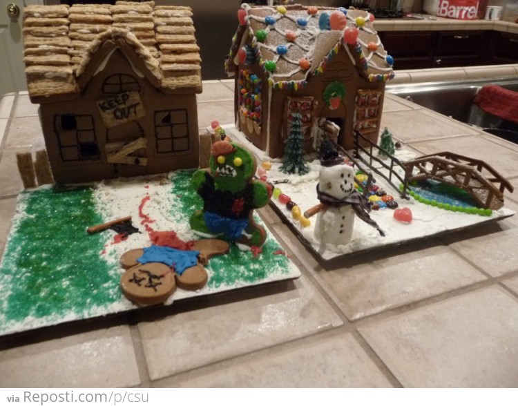 Zombie Gingerbread House