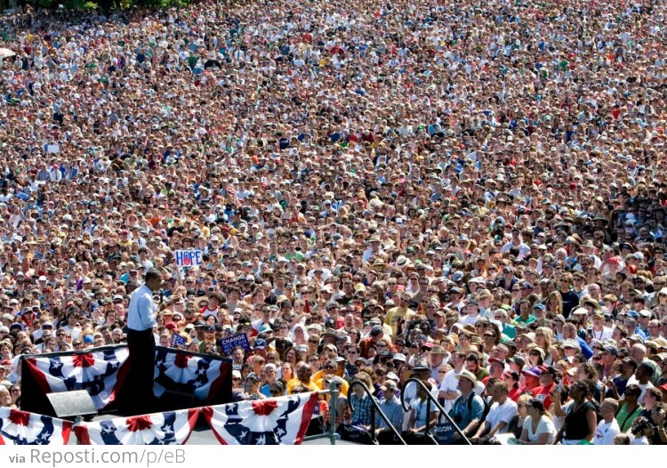 Huge Obama Crowd
