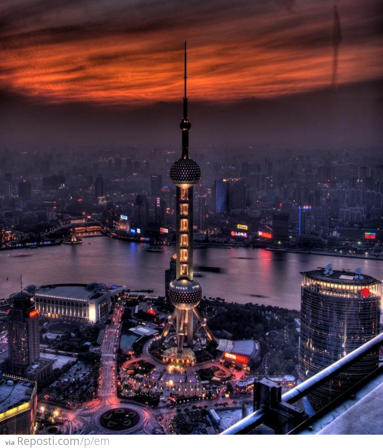 Shanghai At Twilight