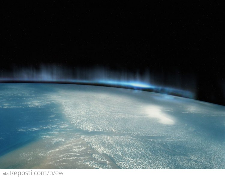 Aurora Borealis From Space