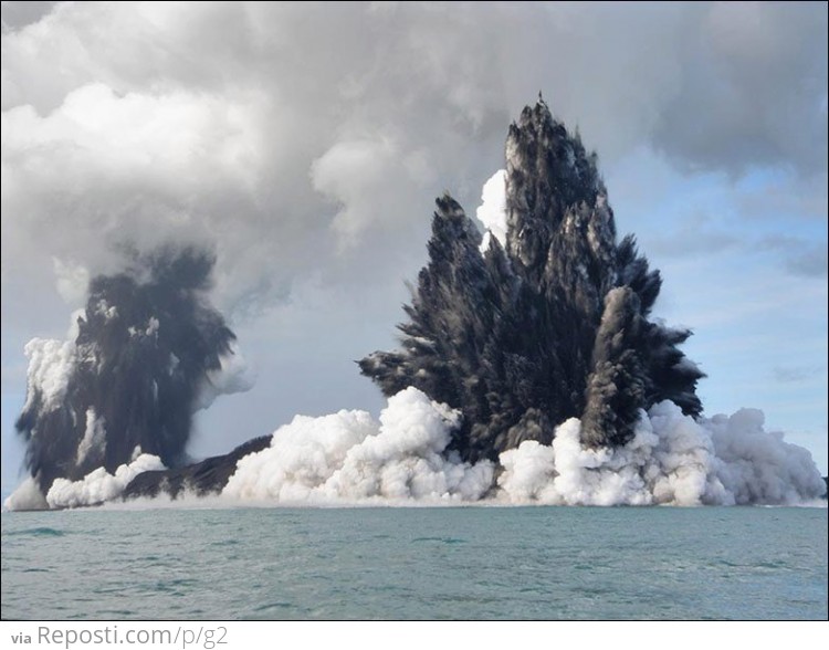 Tonga Volcano Erupts